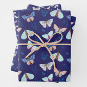 Pretty blue Butterfly Wrapping Paper ラッピングペーパーシート (インサイチュ)