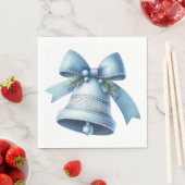 PRETTY BLUE CHRISTMAS HOLIDAY THEME スタンダードランチョンナプキン (インサイチュ)