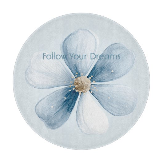 Pretty Blue Flower カッティングボード (正面)