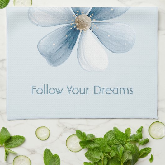 Pretty Blue Flower キッチンタオル (折り畳み)