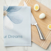 Pretty Blue Flower キッチンタオル (四つ折り)