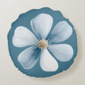 Pretty Blue Flower ラウンドクッション (裏面)