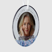 Pretty Blue Hydrangea Flowers Remembrance Memorial オーナメント (正面)