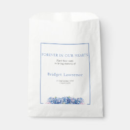 Pretty Blue Hydrangea Funeral Seed Packet フェイバーバッグ