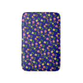 Pretty Blue Rose Pattern バスマット (正面縦)