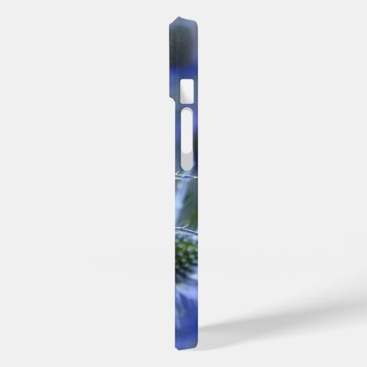 Pretty Blue Sea Holly Thistle Monogram Case-Mate iPhoneケース (裏面 / 左)