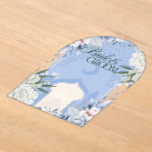 Pretty Blue wedding and festival アクリル招待状 (レイダウン)