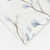Pretty Blue White Flowers   フリースブランケット (角)