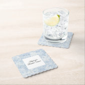 Pretty Blue White Flowers Bridal Shower   ペーパーコースター (インサイチュ)