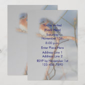 Pretty Bluebird Nature Party 招待状 (正面/裏面)