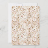 Pretty Blush Brown Floral Wedding 招待状 (裏面)