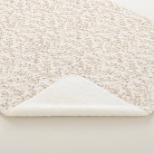 Pretty Blush Pink Cream Floral  シェルパブランケット (3/4)