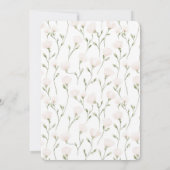 Pretty Blush Pink Floral Baby Shower 招待状 (裏面)