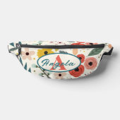 Pretty Blush Pink Floral Botanical Monogram  ファニーパック (レイダウン)