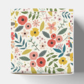 Pretty Blush Pink Floral Botanical Monogram  フェイバーボックス (上部)