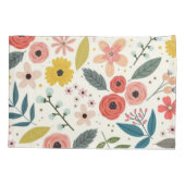 Pretty Blush Pink Floral Botanical Monogram  枕カバー (裏面)