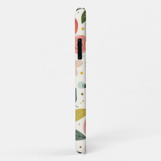 Pretty Blush Pink Floral Botanical Monogram Case-Mate iPhoneケース (裏面/右)