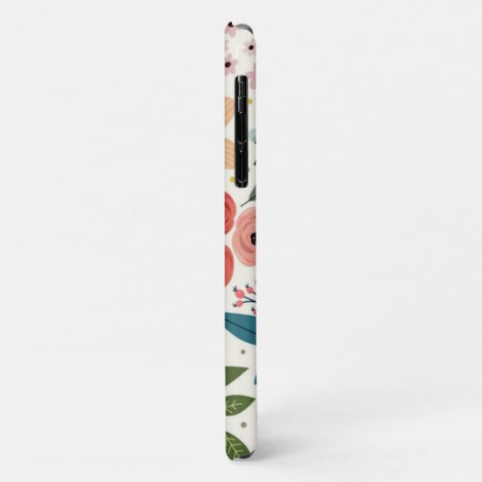 Pretty Blush Pink Floral Botanical Monogram Case-Mate iPhoneケース (裏面/左)