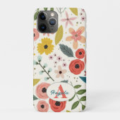 Pretty Blush Pink Floral Botanical Monogram Case-Mate iPhoneケース (裏)