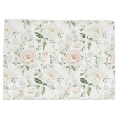 pretty blush pink floral wedding ラージペーパーバッグ (裏面)