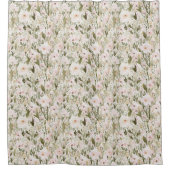 Pretty Blush Pink Flowers シャワーカーテン (正面)