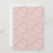 Pretty Blush Pink Glitter Birthday   招待状 (裏面)
