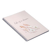 Pretty Blush Pink Heels White with White Flowers   ノートブック (右側)