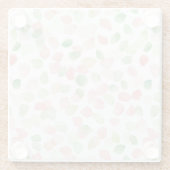 Pretty Blush Pink Mint Flower Petals   ガラスコースター (裏面)