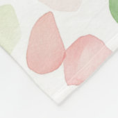 Pretty Blush Pink Mint Flower Petals   フリースブランケット (角)