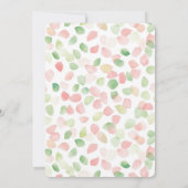 Pretty Blush Pink Mint Flower Petals Bridal Shower 招待状 (裏面)