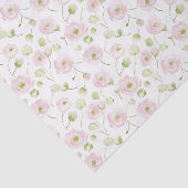 Pretty Blush Pink Mint Flowers Bridal Shower 薄葉紙 (詳細)