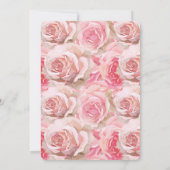 Pretty Blush Pink Roses Floral Wedding 招待状 (裏面)