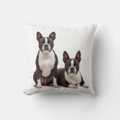 Pretty Boston Terrier Throw Pillow  クッション (正面)