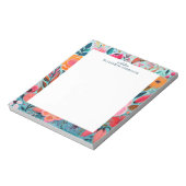 Pretty Botanical Girly Floral ノートパッド (回転)