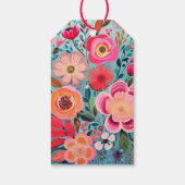 Pretty Botanical Girly Floral Thank You ギフトタグ (裏面)