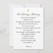 Pretty Botanicals Funeral Memorial Custom Photo ノートカード (裏面)