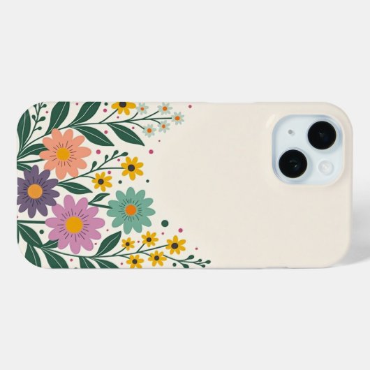 Pretty Bottom Border Flowers Case-Mate iPhoneケース (裏面 (横))