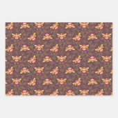 Pretty Bumble Bee Pattern ラッピングペーパーシート (正面)