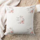Pretty But Savage Kawaii Cat Rose Pillow クッション (ブランケット)