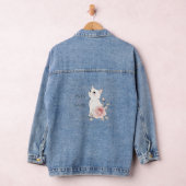 Pretty But Savage White Cat Rose Jacket デニムジャケット (ハンガー)