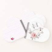 Pretty But Savage White Cat Rose Notebook ノートブック (内部)
