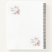 Pretty But Savage White Cat Rose Notebook ノートブック (裏面)