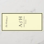 Pretty Butter Yellow Wedding Reception Dinner Menu メニュー (裏面)