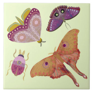 Pretty Butterflies Ceramic Tile タイル