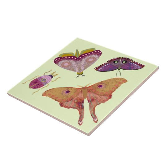Pretty Butterflies Ceramic Tile タイル (側面)
