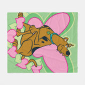 Pretty Butterfly Scooby-Doo フリースブランケット (正面(横))