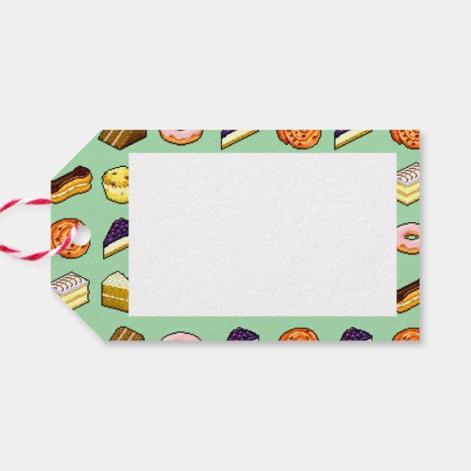 Pretty Cakes Happy Birthday! Cake & Pastry Pattern ギフトタグ (裏面横)