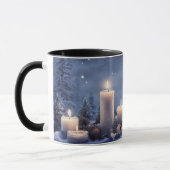 Pretty Candles in the Snow Holiday マグカップ (左)