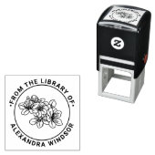 Pretty Cherry Blossom Blooms Library Book Name セルフインキングスタンプ (インサイチュ)