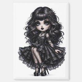 Pretty Chibi Gothic Girl Magnet Dark Aesthetic マグネット